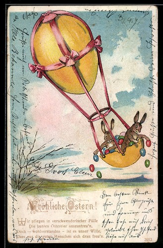 Cartolina coniglietti pasquali