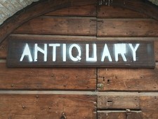 Vecchia Targa, Insegna, Pubblicità, Legno, Antiquario Antichità