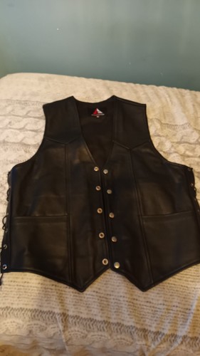 Gilet moto pelle - gilet,