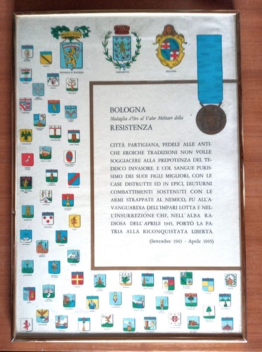 Attestato bologna medaglia - attestato, a