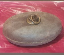 Antico scaldaletto bolla acqua calda no latta ottone stagnato