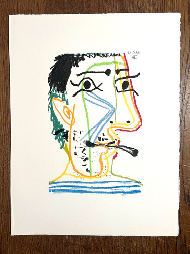 Litografia picasso 1970 - litografia,