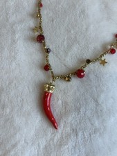Collana con corno Portafortuna