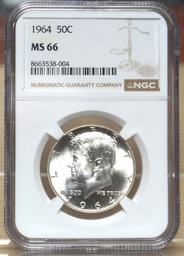 1964 kennedy mezzo dollaro - kennedy, ngc