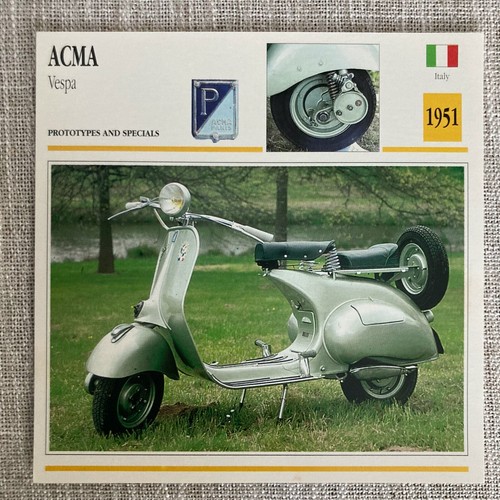 Acma vespa 1951 italy edito - vespa,