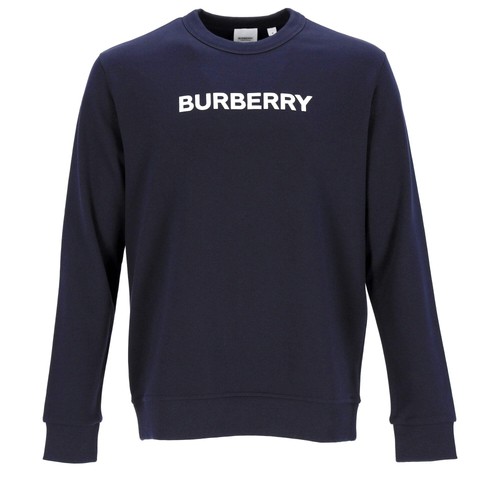 Felpa uomo burberry blue logo - blue,