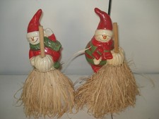 Coppia centrotavola Di Natale soggetto Babbo Natale