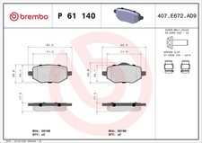 Brembo P 61 140 brake pad set
