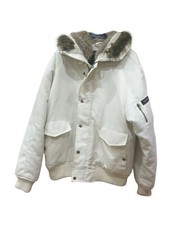 WOOLRICH Giubbotto bomber corto cordura SHORT WHITE PARKA piumino bianco unisex