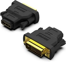 2 pz. Adattatore DVI a HDMI, Bidirezionale HDMI a DVI-D Maschio a Femmina