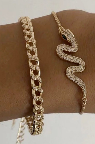 Set bracciale serpente color