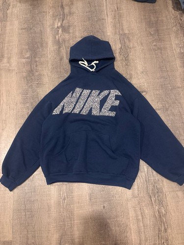 Vintage nike navy blue hoodie - navy,