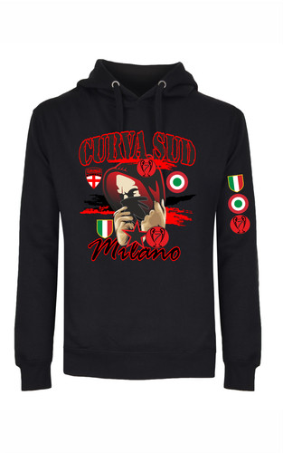 Felpa unisex nera - unisex, con
