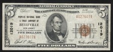 1929 $5 Belleville, NJ