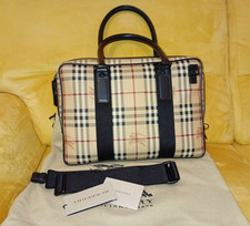 Burberry Borsa Business Check Porta PC Documenti Tracolla Cartella Uomo Donna
