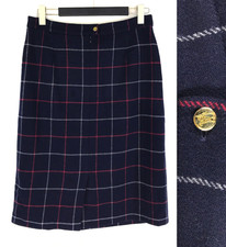 Gonna donna Burberry lana blu