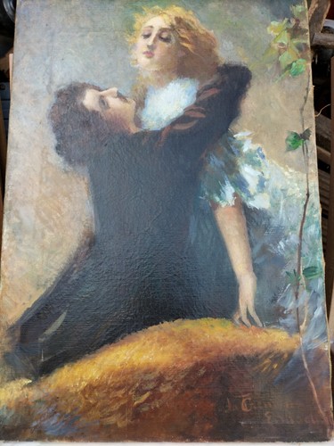 Quadro antico olio - olio, su