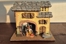 CASETTA PRESEPE ARTIGIANALE IN LEGNO E PIETRA