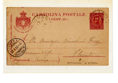 Intero postale deputati 1893 - intero,