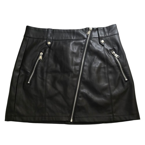 Acw minigonna nera ecopelle - acw,