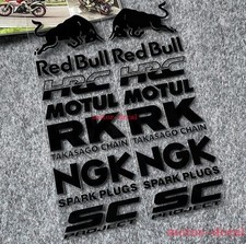 2x Adesivo Nero Red Bull Moto