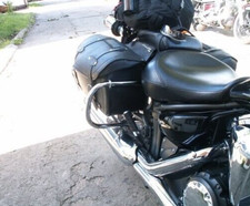 YAMAHA XVS1300 MIDNIGHT STAR V-STAR CROMATE BARRE PARAURTI POSTERIORI PROTEZIONI SELLA