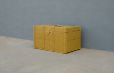 Baule cassapanca d'arredo laccata Shabby Chic, fine '800 - L 91 cm!