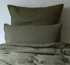 Set lenzuola semi lino, verde