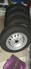 145-80-13 4 GUME NANKANG + CERCHI 145-80-R13 PANDA 600 Y10 KA EQUILIBRATE NUOVE