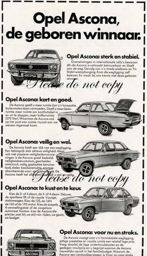 Opel ascona pubblicitaria - opel,