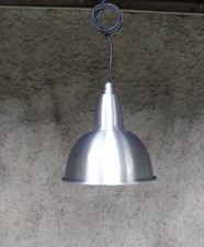 lampadario campana in alluminio interno bianco Faro Barcelona