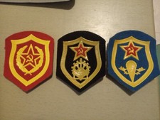 3x Patch Toppe Manica Urss Unione Sovietica Russia Vintage Esercito KGB Parà