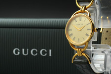 [Quasi come nuovo] con scatola e carta GUCCI 6000.2.L oro quadrante romano...
