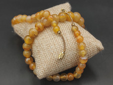 AGATA MIELE - COLLANA GIROCOLLO DI PERLE IN PIETRA NATURALE