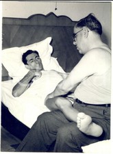 1953 LUGANO CICLISMO Biagio CAVANNA massaggia Fausto COPPI - Foto 13x18