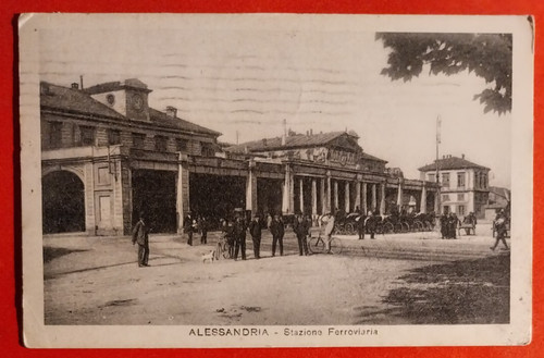 Cartolina alessandria stazione - cartolina,