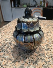 Vaso in ceramica Vintage Centrotavola  Porta fiori nero postmodernismo