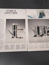 1987 CAFFETTIERA DESIGN RICCARDO DALISI ALESSI SHOWROOM VINTAGE ARTICOLO