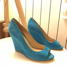 DECOLTE VELLUTO COLORATE BLU AZZURRO FUCSIA SHOES TACCO