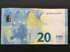 Banconota 20 euro 2015 Draghi Francia U poker 4 cifre uguali / Banknote France