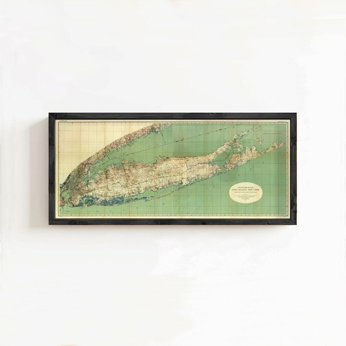 Vecchia mappa long island - di,