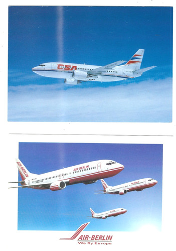 Airline published postcards - published,