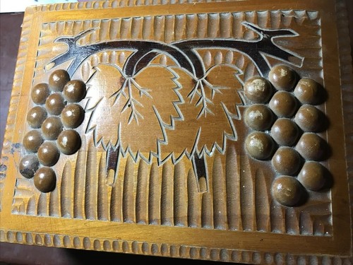 Scatola legno intagliato - in,