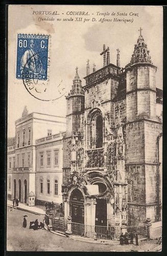 Cartolina coimbra templo de - templo,