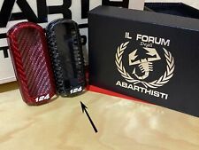 ABARTH 124 Cover Chiave Carbonio Carbon exclusive 100% AEROGRAFATA A MANO - NERO