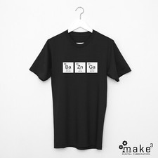 T-shirt Bazinga (Big Bang Theory Tv Sheldon Nerd Chimica cotone tshirt maglia) 