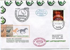 2003 Luftschiffpost n. 33 Pro Juvent. Dirigibile OE-ZHY Mythos Pferd Koflach ONU