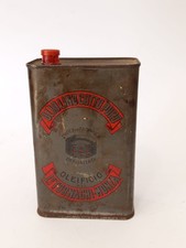 ♥ VECCHIA SCATOLA IN LATTA OLIO LINO COTTO OLEIFICIO TORNAGHI MONZA VINTAGE