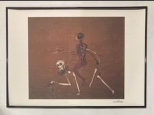 Jean-Michel Basquiat :  Lithographie 50 par 70 cm. Vendue Encadrée