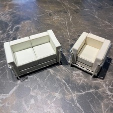 set divano sedia lc2 bianco